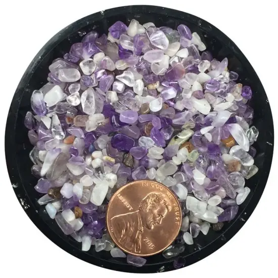 Banded Amethyst Tiny Crystal Chips &ndash; Size 0 {2}