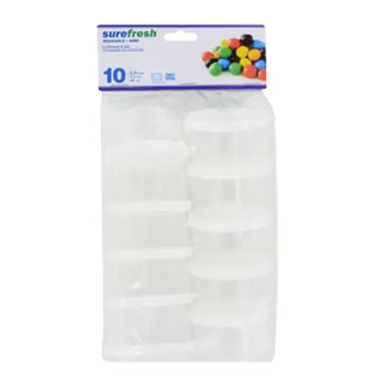 20 Pack of Small Round plastic Mini Storage Containers {3}
