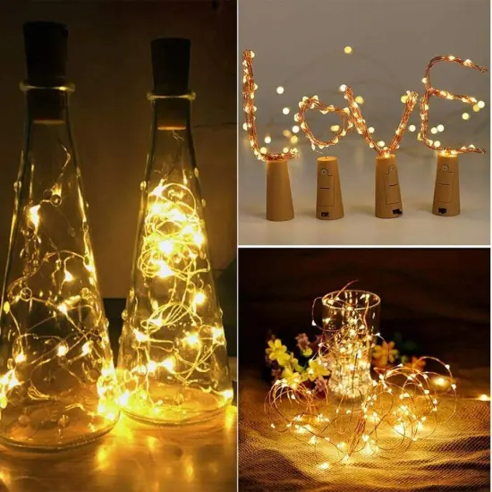 4Pcs Wine Bottle Cork Fairy String Light Multicolor {4}