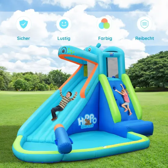 Inflatable Water Pool with Splash and Slide Without Blower {3}