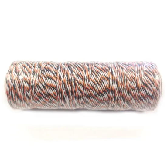 Wrapables Cotton Baker's Twine 4ply 110 Yard, Black and Orange {1}