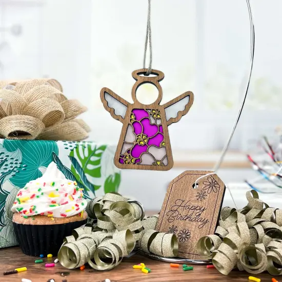 3.5" (H) Primrose Ornament - Handcrafted in Texas - Mother's Angels&reg; Christmas Angel Wings Figurine {4}