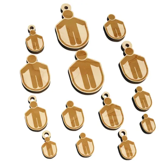 Jump Rope Fitness Mini Wood Shape Charms Jewelry DIY Craft {7}