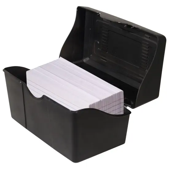 Black Index Card Holder, 3" x 5", Pack of 6 {4}