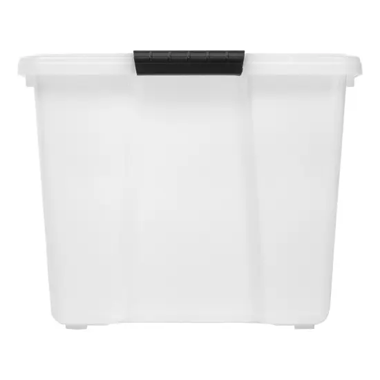 60 Quart Stack & Pull Box, 8 Pack, Natural Clear {3}