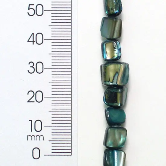 6 Packs of Tinted Shell Nugget Beads - Blue - 2 x 8" Strand {1}
