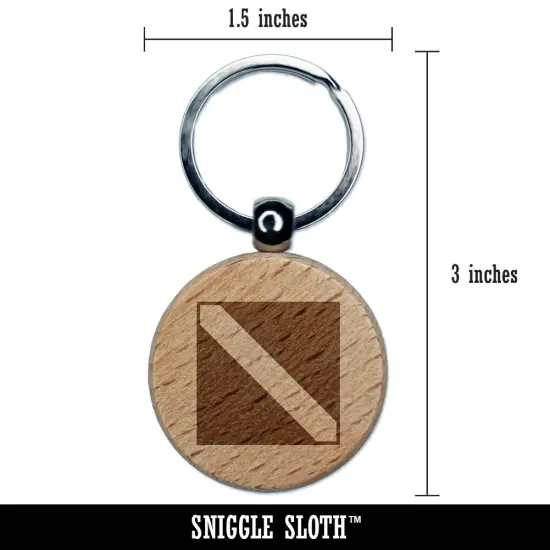 Diver Down Scuba Diving Flag Engraved Wood Round Keychain Tag Charm {2}