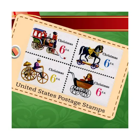 Christmas Toy United States Stamp Collection Framed {2}