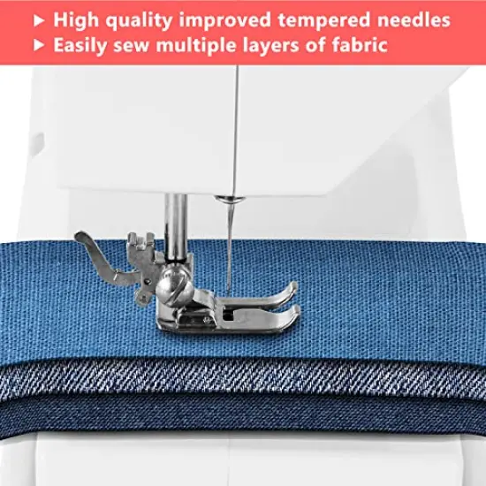 Sewing Machine, Mini Sewing Machine, Electric Portable Sewing Machine for Beginners, 12 Stitch Dual Speed with Foot Pedal & Sewing Kit {6}
