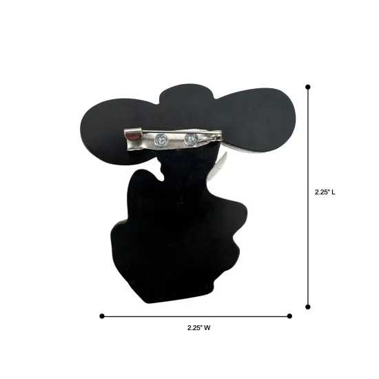 Wrapables Acrylic Fashion Brooch Pin for Sweaters, Coats, Scarves, and Bags, Fashionable White Hat {2}