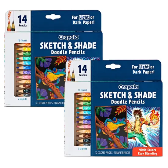 Doodle & Draw Sketch & Shade Doodle Pencil, 14 Per Pack, 2 Packs {1}