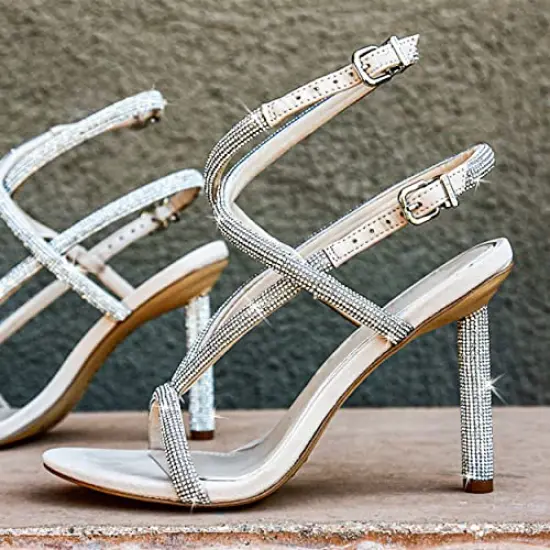 2 Rolls 6 Yards Rhinestone Ribbon Adhesive Rhinestones for Crafts Crystal Bling Rhinestone Diamond Ribbon Strips Roll for Decoration Crafts DIY Wrapping(Silver) {5}