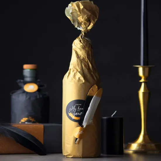 25 Sheets Gift Wrapping Tissue Paper - Metallic Gold Tissue Paper for DIY Crafts,Pack Bags - 19.5 x 27.5 inches {6}