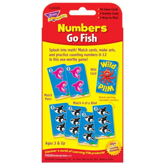 Challenge Cards&reg; Numbers Go Fish, 6 Sets {4}