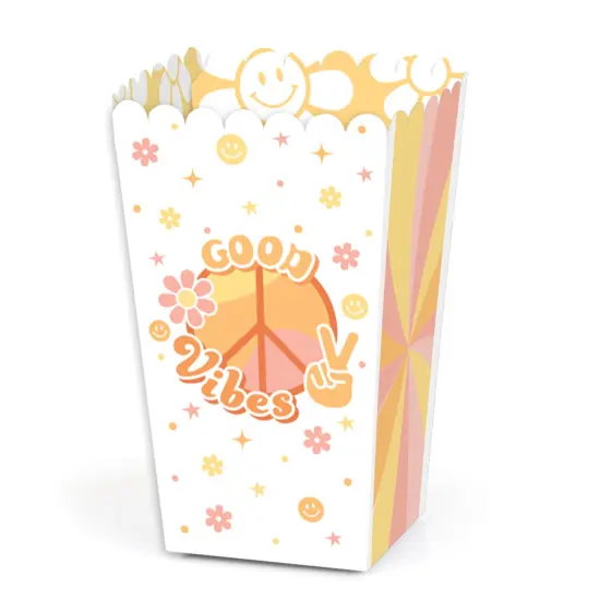 Big Dot of Happiness Stay Groovy - Boho Hippie Party Favor Popcorn Treat Boxes - Set of 12 {1}