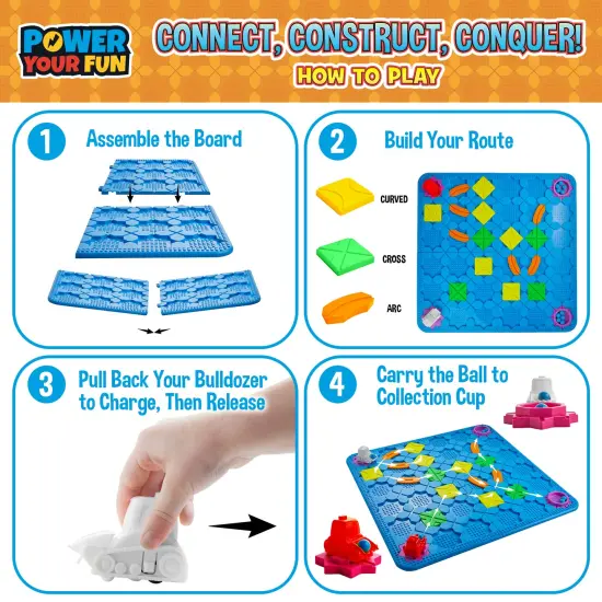 Power Your Fun Jumbo Maze Builder Track Set- 46pc {3}