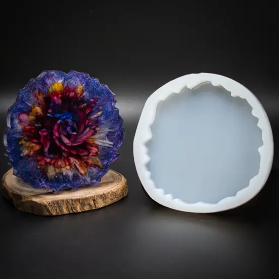 Handmade Geode Silicone Coaster Mold G1 {1}