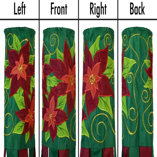 In the Breeze Poinsettia 40 Inch Windsock - Hanging Winter Decoration - Outdoor Holiday d&eacute;cor {6}