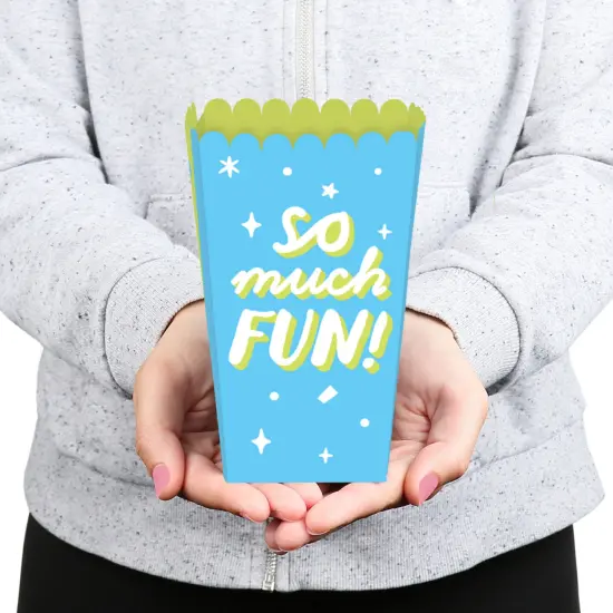 Big Dot of Happiness Party Time - Happy Birthday Party Favor Popcorn Treat Boxes - Set of 12 {7}