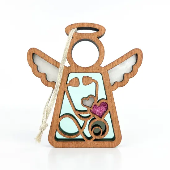 3.5" (H) Nurse Ornament - Handcrafted in Texas - Mother's Angels&reg; Christmas Angel Wings Figurine {1}