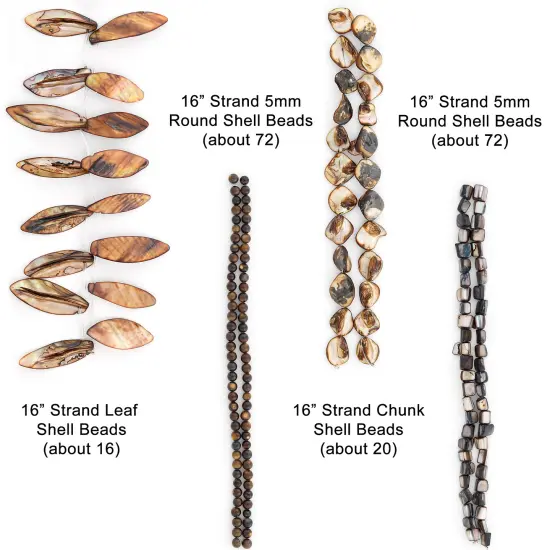 Delphine Sea Shell Beads Collection Value Pack {3}