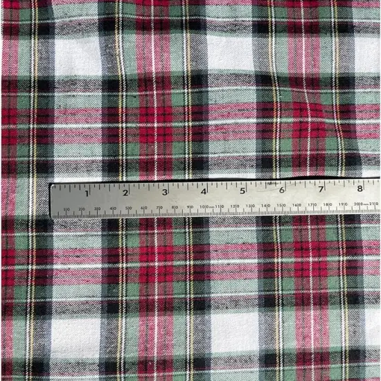 FabricLA 100% Cotton Flannel Fabric - 58/60" Inches (150 CM) - Cotton Tartan Flannel Fabric - Use as Blanket, PJ, Shirt, Cloth Flannel Craft Fabric - Multi, 5 Continuous Yard {4}