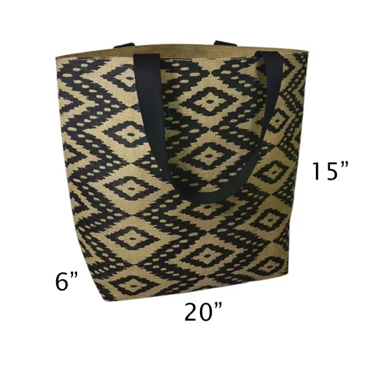 Pack of 5 Hawthorn Diamond Aztec Pattern Jute Tote Bag Quilting Essential {2}