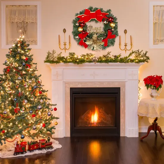 LED-Lit Christmas Wreath {2}