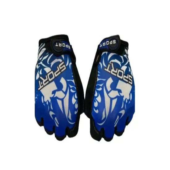 Kitcheniva Gloves Half Finger Sports Cycling MTB Bicycle Motorcycle Blue {2}