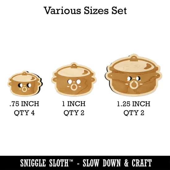 Crock Pot Slow Cooker Wood Buttons for Sewing Knitting Crochet DIY Craft {1}