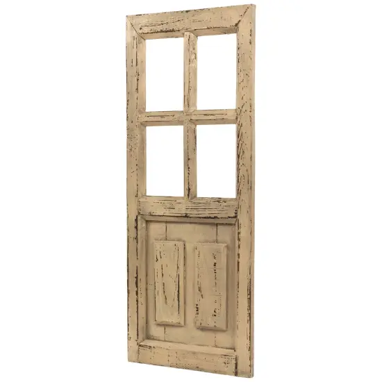 Northlight Miniature Weathered Wooden Door Wall Decoration - 28" Beige {5}