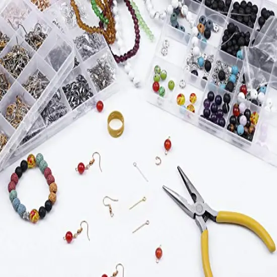 3200 Pieces Jewelry Necklace Repair Kit with Jump Rings, Clasps and Earring Hooks for Jewelry Making Supplies, Earring Making Findings and Necklace Bracelets Repair {3}