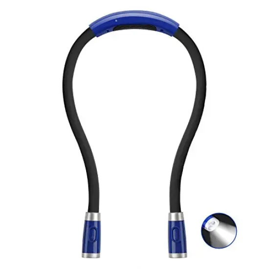 Rechargeable LED Book Light, Neck Hug Reading Lights for reading in Bed, Hand-Free Super Flexible, 3 Adjustable Brightness Levels, Perfect for Bookworms, Kids, Reading In Car, Crafts {2}