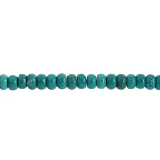 Earth&rsquo;s Jewels Semi-Precious Rondelle Green Turquoise Stabilized {2}