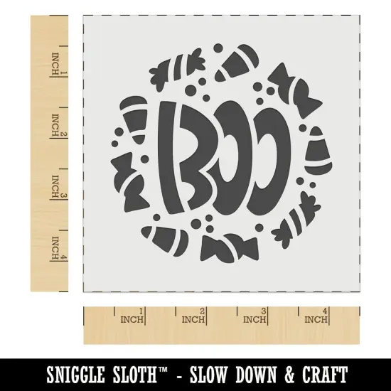 Boo Halloween Candy Wall Cookie DIY Craft Reusable Stencil {6}
