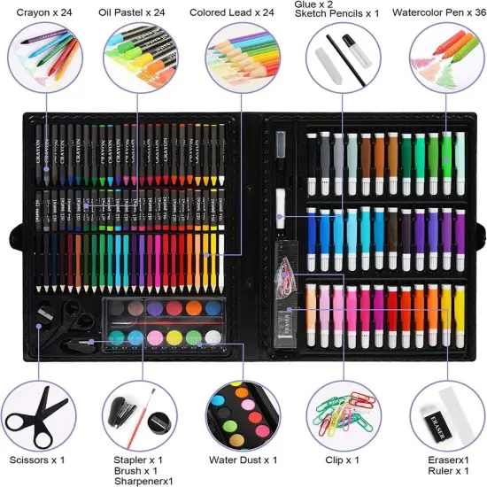 150pc Art Drawing Set Kit {5}