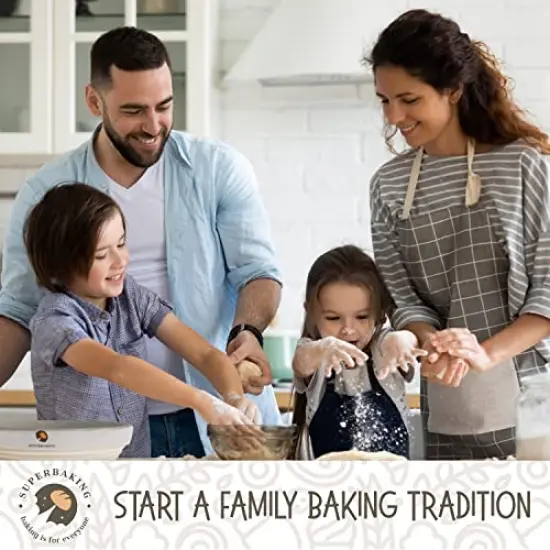 Superbaking Bread Proofing Basket, Round 9 inch Sourdough Starter Kit, Proofing Basket for Bread baking, Bread Making Supplies Tools, Banneton Basket Gift Set {4}