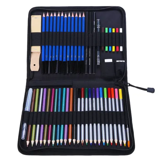 Art Kit with Pencils, Charcoal, and Sketch Tools 29 pcs {1}
