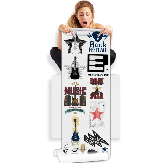 Rock Star Vibes DTF Gang Sheets - 22x60 Ready to Press , Direct to Film Transfer, Heat Print {1}