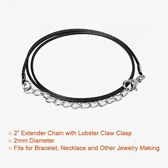 50 Pieces Necklace Cord with Clasp Bulk for Necklace Bracelet Jewelry Making Multicolor {6}