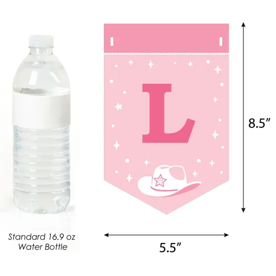 Big Dot of Happiness Last Rodeo - Pink Cowgirl Bachelorette Party Bunting Banner - Party Decorations - Last Rodeo Let's Go Girls {4}