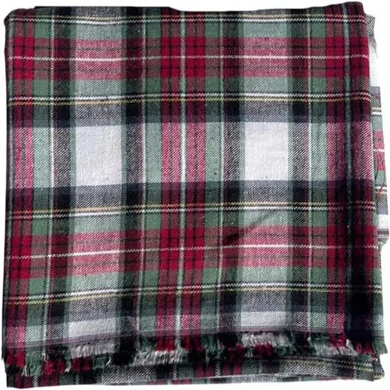 FabricLA 100% Cotton Flannel Fabric - 58/60" Inches (150 CM) - Cotton Tartan Flannel Fabric - Use as Blanket, PJ, Shirt, Cloth Flannel Craft Fabric - Multi, 10 Continuous Yard {1}