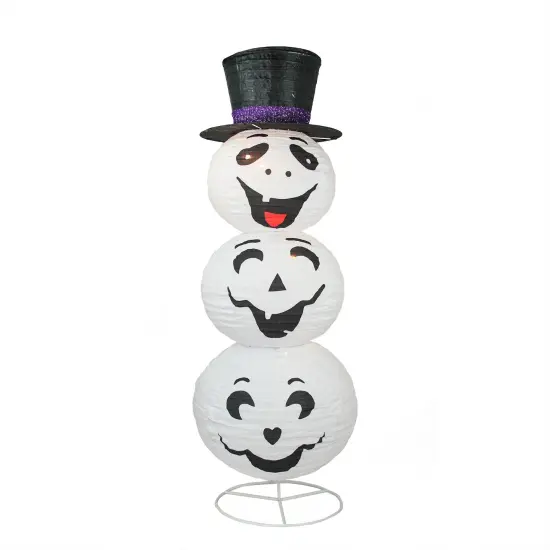 Northlight Lighted Ghost Trio Outdoor Halloween Decoration - 3.6' - Warm White Lights - White {1}