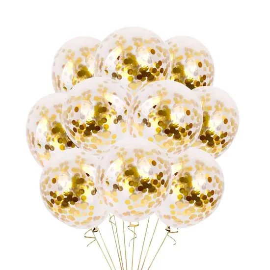 Gold Confetti Balloons {2}
