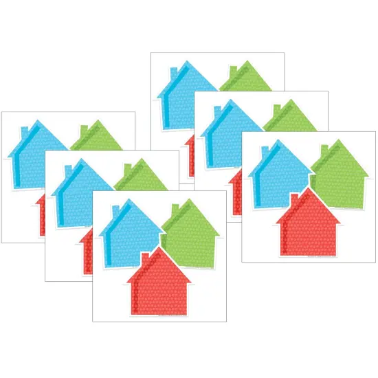 A Teachable Town Assorted Houses Paper Cut-Outs, 36 Per Pack, 6 Packs {1}
