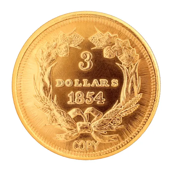 Tribute to America's Most Beautiful Coins - $3 Gold Piece 1854-1889 Replica Coin {3}