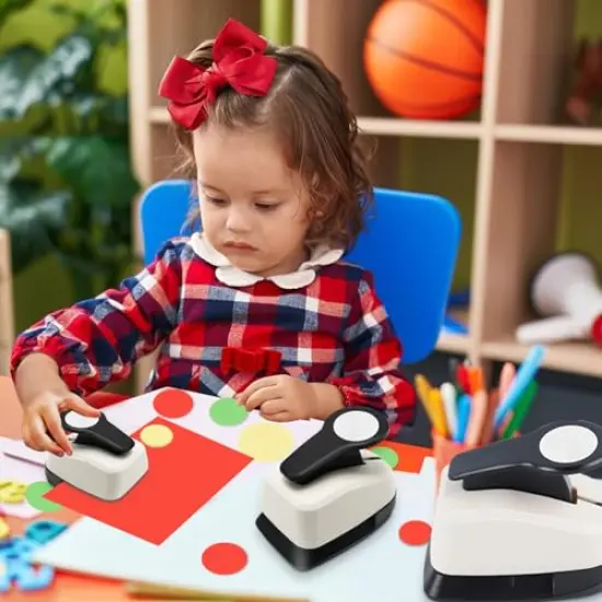 3 Pieces Punch Circle Hole Punches for Crafts Circle Punch Set {4}