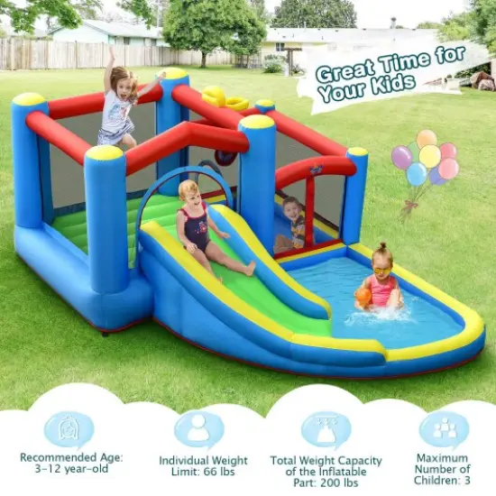 Inflatable Kids Water Slide Outdoor Indoor Slide Bounce Castle {3}