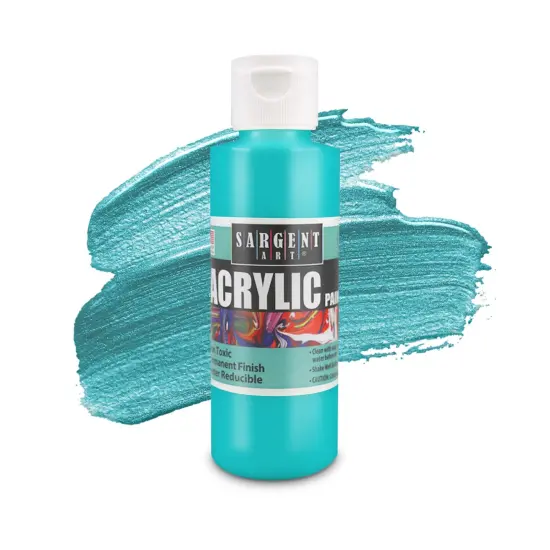 6 Pack Set Art Primary Acrylic Paint Set, 4 Ounce bottles , Non-Fading, Rich Vivid Pigments, Brilliant Matte Finish, Fast Dry Formula, Non-Toxic {5}