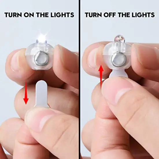 100 Pieces Mini Round LED Ball Lamp Balloon Light,Long Standby Time Ball Balloon Lights for Paper Lantern Balloon Light Party Wedding Decoration，Party Birthday,Festival Decorative Lights(White)&hellip; {3}